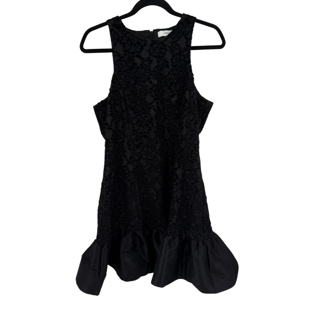 Likely Elton lace overlay minidress dress black size 10 - Picture 2 of 9